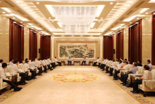 國家電網公司毛偉明、辛保安與山東省委書記劉家義、代省長李干杰會談