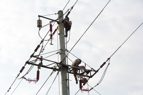 國(guó)網(wǎng)霞浦供電公司加裝線路避雷器，保障兩節(jié)期間電網(wǎng)可靠性
