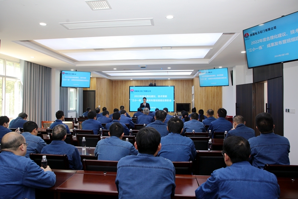 陜煤石電公司召開2022年合理化建議、技術(shù)成果發(fā)布會暨班組建設(shè)表彰會