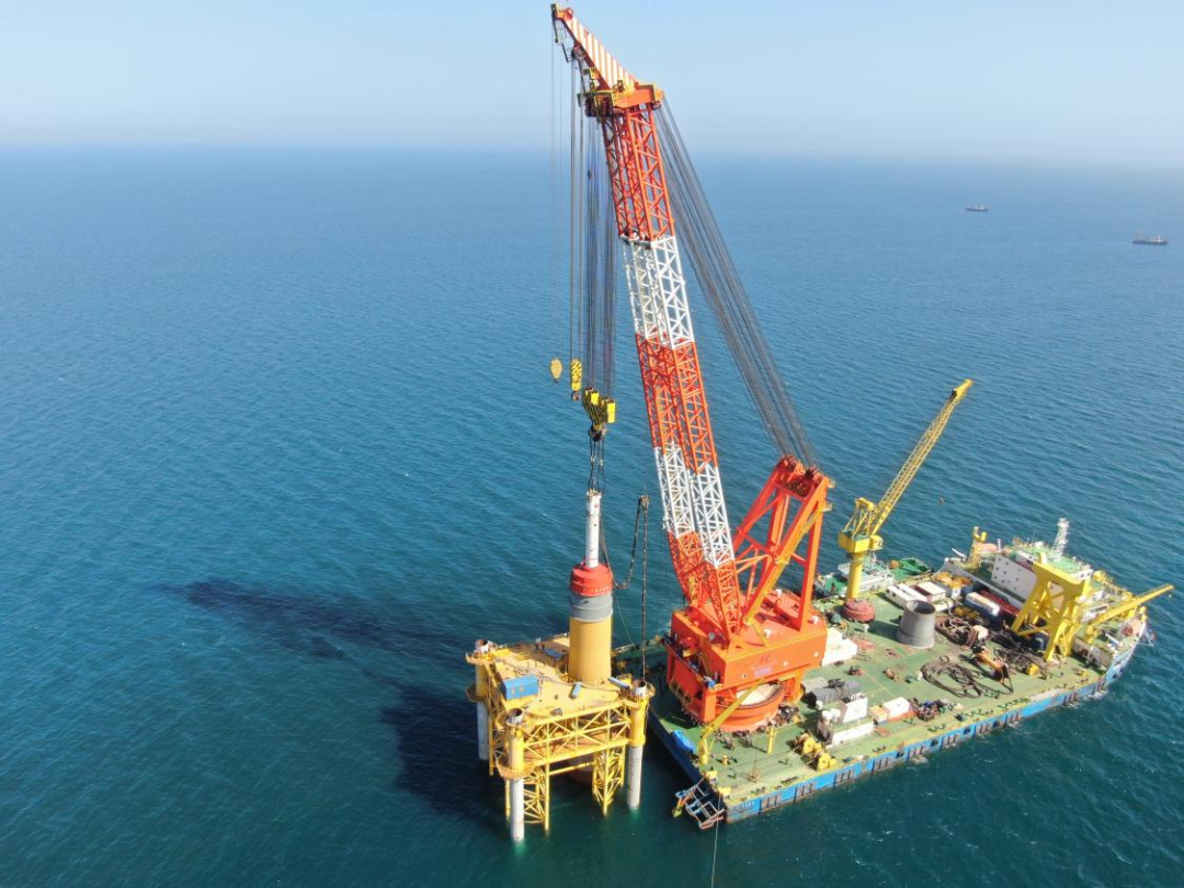 海南省首根海上風(fēng)電樁基下海，這個(gè)示范項(xiàng)目正式開工！