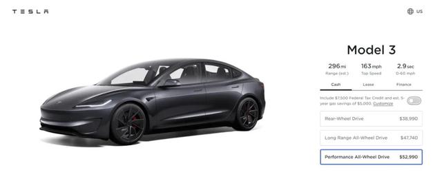 新款Model 3發(fā)布，約38萬元!特斯拉最新“成績單”公布!